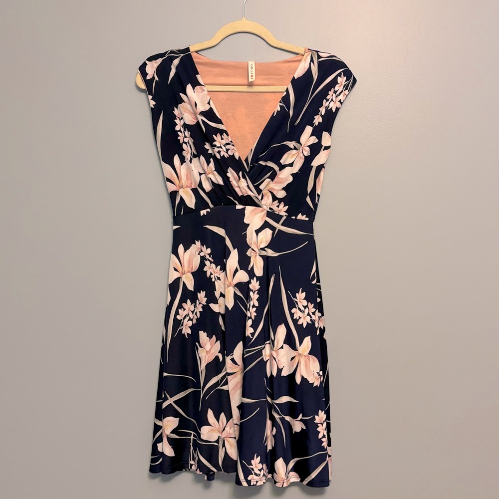 Navy & pink floral dress bought from ModCloth